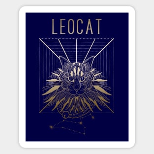 A zodiac cattery: Leo - leocat Sticker